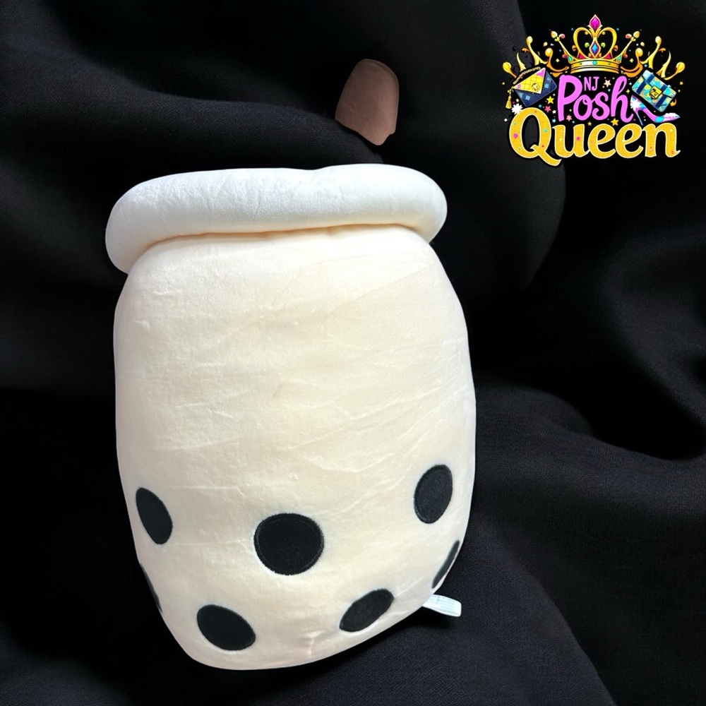 Boba Plush Cream Bubble Tea Plushie Pillow 14” Tall - Picture 3 of 3